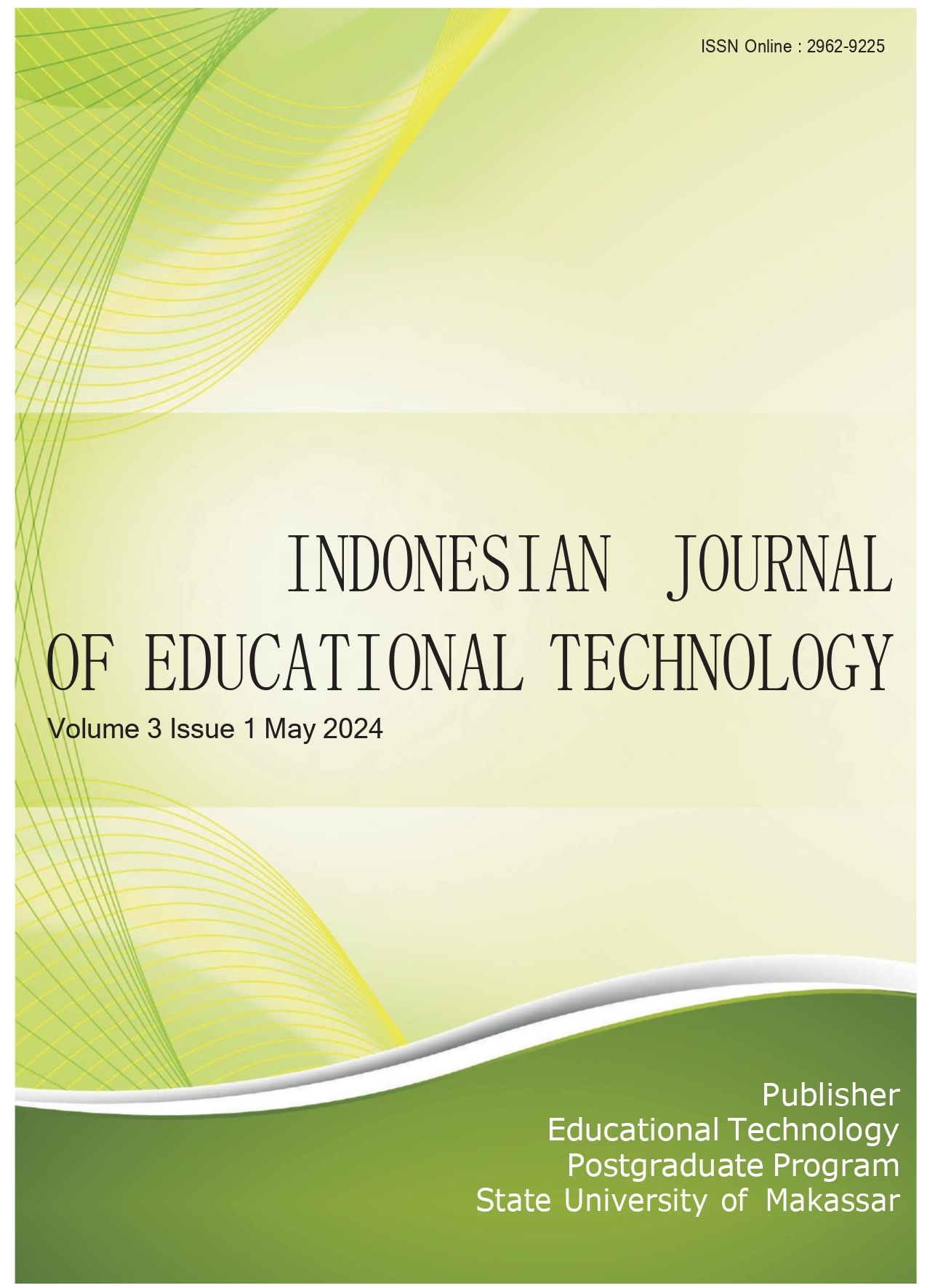 					View Vol. 3 No. 1 (2024): Vol. 3 No. 1 (2024): Indonesian Journal of Educational Technology
				