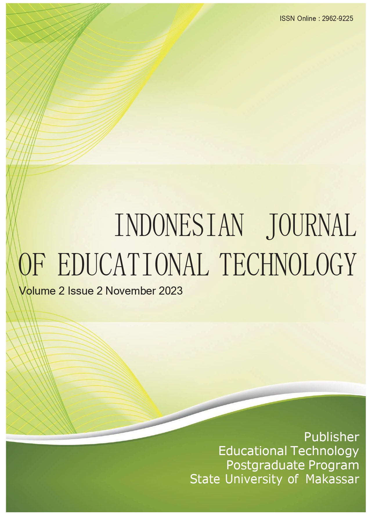 					View Vol. 2 No. 2 (2023): Vol 2, No 2 (2023): Indonesian Journal of Educational Technology
				